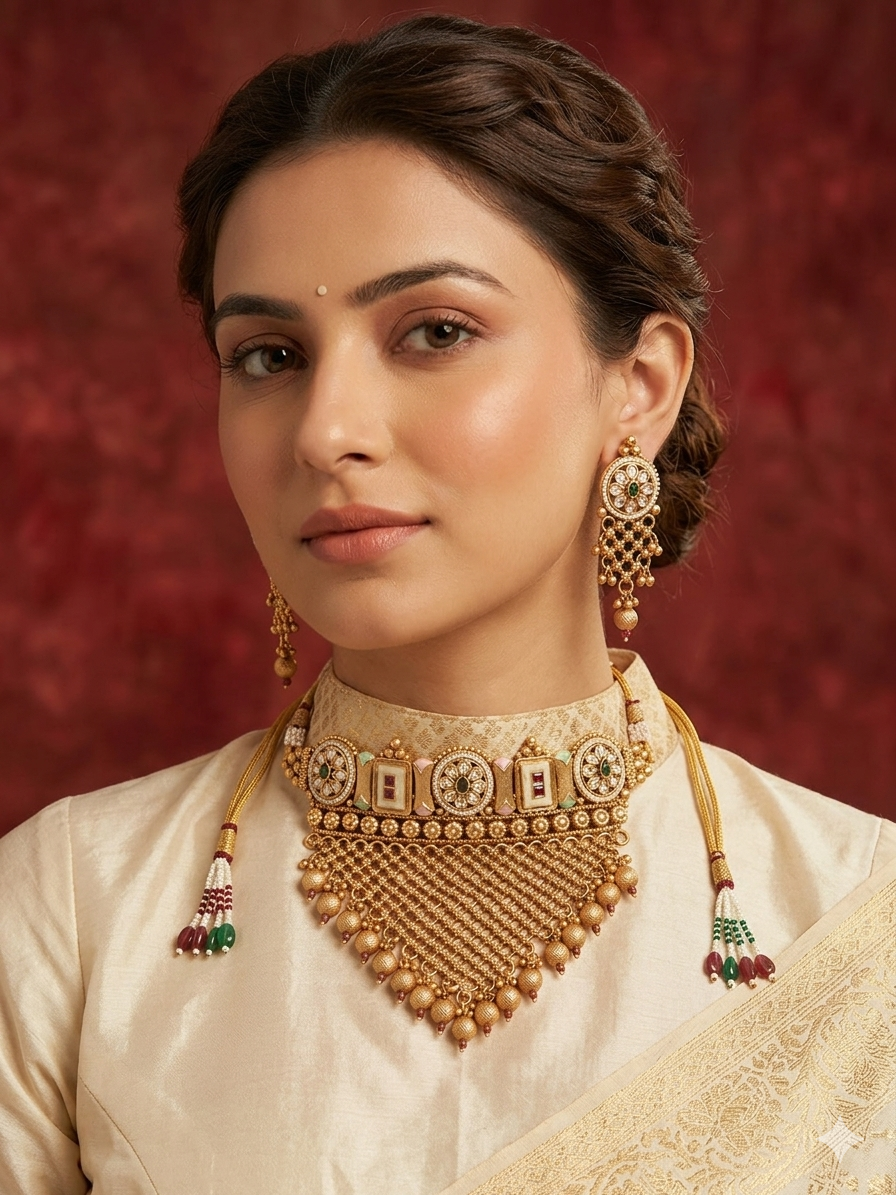 CHOKAR Set - Copper - 1gm Gold plated