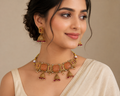 Designer Moissanite Copper Light Brown AD Set