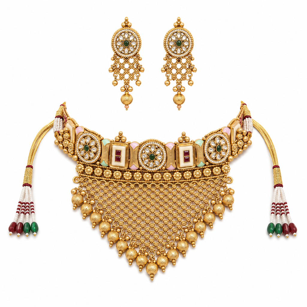 CHOKAR Set - Copper - 1gm Gold plated