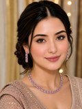 Unique Pink AD Necklace set